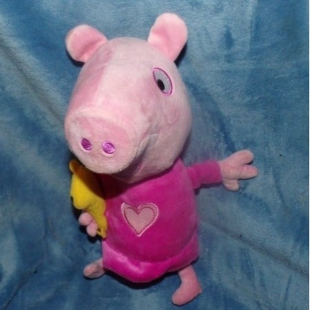 Plush Peppa Pig Slumber N' Oink Talking Bedtime Pink Plush Stuffed Animal 2003